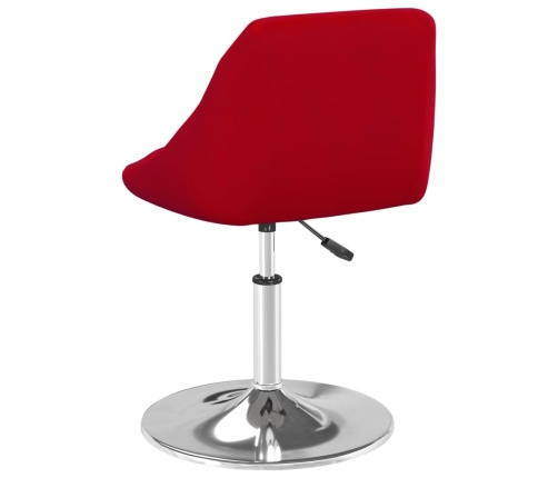 Sillas de comedor giratorias 6 unidades terciopelo rojo tinto
