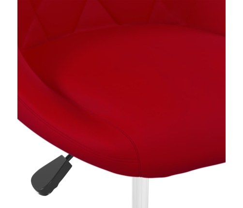 Sillas de comedor giratorias 6 unidades terciopelo rojo tinto
