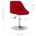 Sillas de comedor giratorias 6 unidades terciopelo rojo tinto