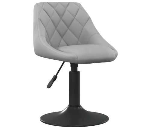 Sillas de comedor giratorias 4 unidades terciopelo gris claro
