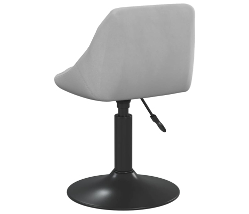 Sillas de comedor giratorias 4 unidades terciopelo gris claro