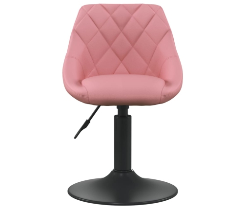 Sillas de comedor giratorias 4 unidades de terciopelo rosa