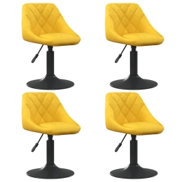 Sillas de comedor giratorias 4 uds terciopelo amarillo mostaza