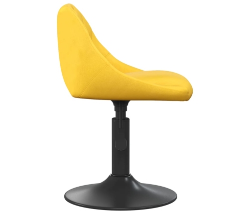 Sillas de comedor giratorias 4 uds terciopelo amarillo mostaza