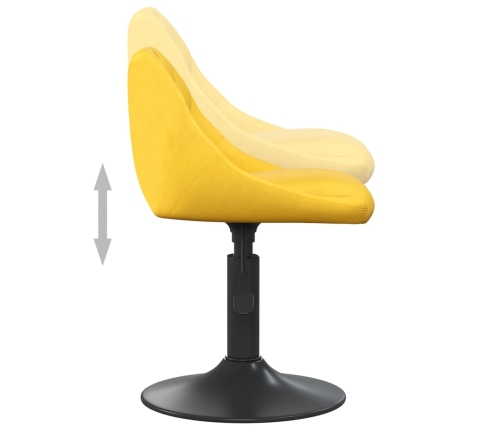 Sillas de comedor giratorias 4 uds terciopelo amarillo mostaza