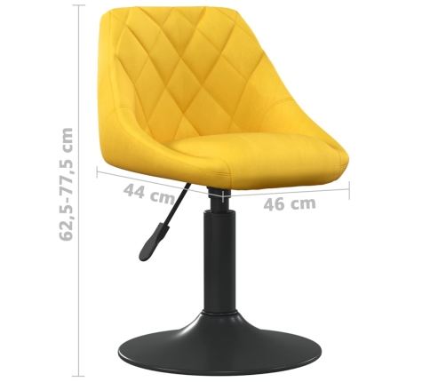 Sillas de comedor giratorias 4 uds terciopelo amarillo mostaza