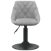 Silla de comedor giratoria 6 uds terciopelo gris claro