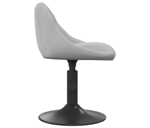 Silla de comedor giratoria 6 uds terciopelo gris claro