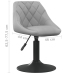 Silla de comedor giratoria 6 uds terciopelo gris claro