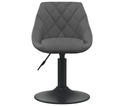 Sillas de comedor giratorias 6 unidades terciopelo gris oscuro
