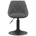 Sillas de comedor giratorias 6 unidades terciopelo gris oscuro