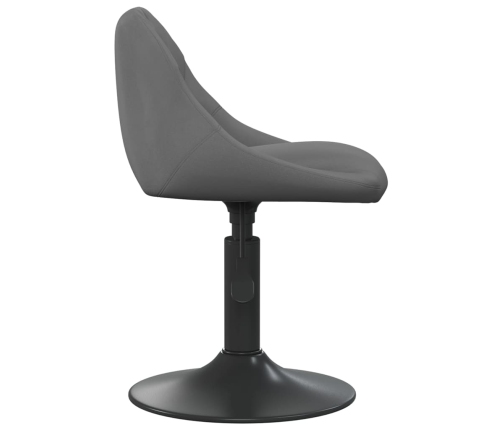 Sillas de comedor giratorias 6 unidades terciopelo gris oscuro