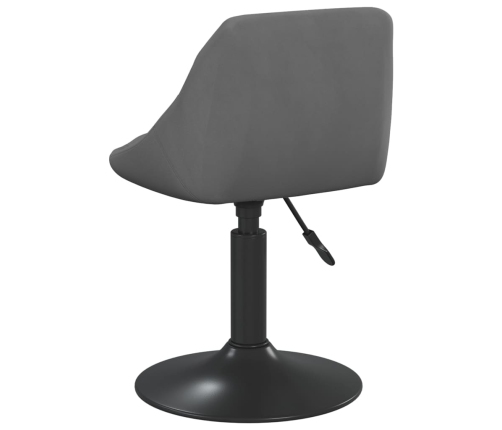 Sillas de comedor giratorias 6 unidades terciopelo gris oscuro