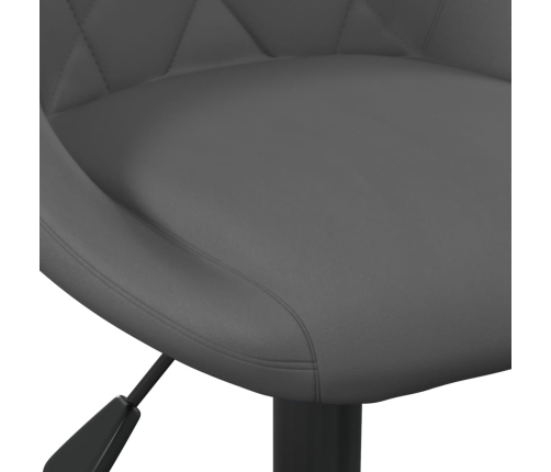 Sillas de comedor giratorias 6 unidades terciopelo gris oscuro