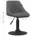 Sillas de comedor giratorias 6 unidades terciopelo gris oscuro