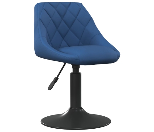 Silla de comedor giratoria 6 uds terciopelo azul