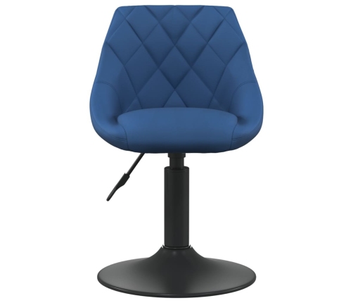 Silla de comedor giratoria 6 uds terciopelo azul