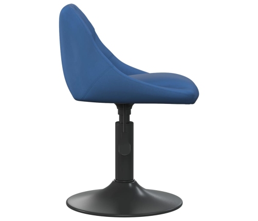 Silla de comedor giratoria 6 uds terciopelo azul