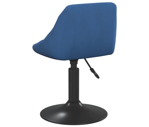 Silla de comedor giratoria 6 uds terciopelo azul