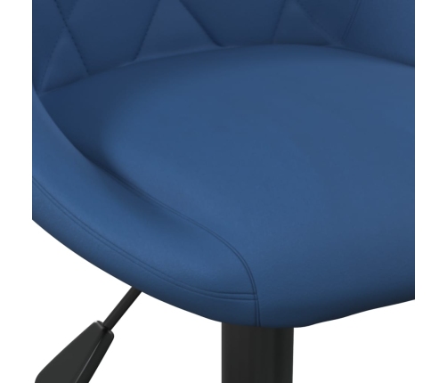 Silla de comedor giratoria 6 uds terciopelo azul