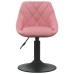 Silla de comedor giratoria 6 uds terciopelo rosa