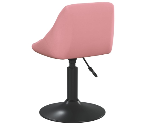 Silla de comedor giratoria 6 uds terciopelo rosa