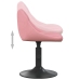 Silla de comedor giratoria 6 uds terciopelo rosa