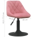 Silla de comedor giratoria 6 uds terciopelo rosa