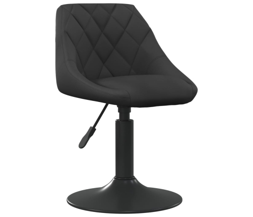 Silla de comedor de terciopelo negro