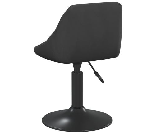 Silla de comedor de terciopelo negro