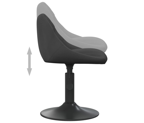 Silla de comedor de terciopelo negro