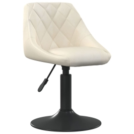 Silla de comedor de terciopelo crema