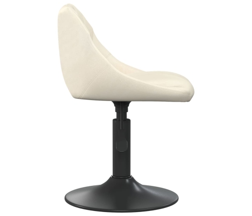 Silla de comedor de terciopelo crema