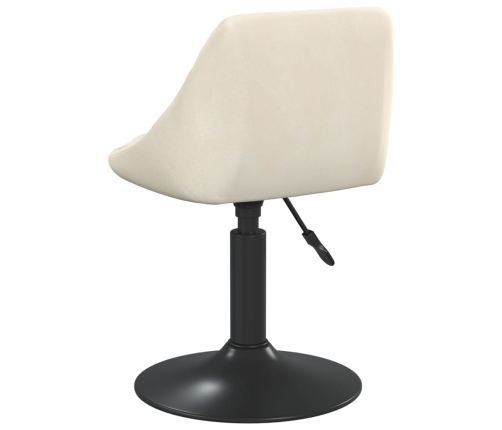 Silla de comedor de terciopelo crema