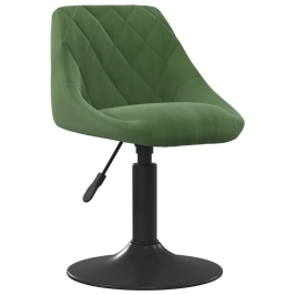 Silla de comedor de terciopelo verde oscuro