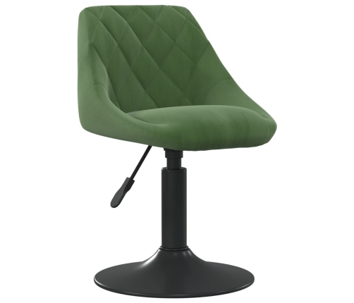 Silla de comedor de terciopelo verde oscuro