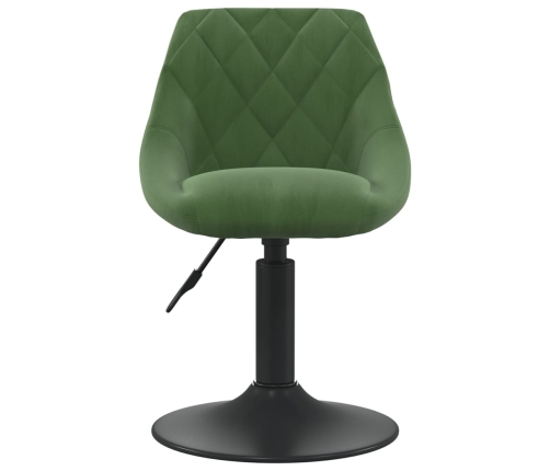 Silla de comedor de terciopelo verde oscuro