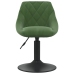 Silla de comedor de terciopelo verde oscuro