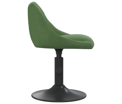 Silla de comedor de terciopelo verde oscuro