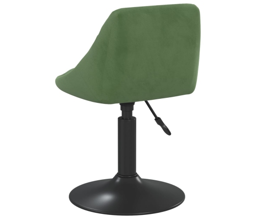 Silla de comedor de terciopelo verde oscuro