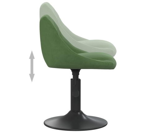 Silla de comedor de terciopelo verde oscuro