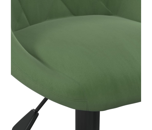 Silla de comedor de terciopelo verde oscuro