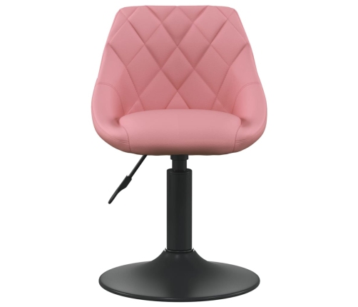 Silla de comedor de terciopelo rosa