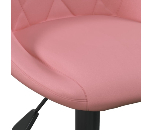 Silla de comedor de terciopelo rosa