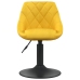 Silla de comedor de terciopelo amarillo mostaza