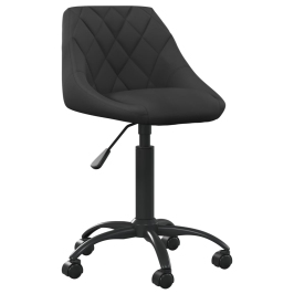 Silla de oficina de terciopelo negro