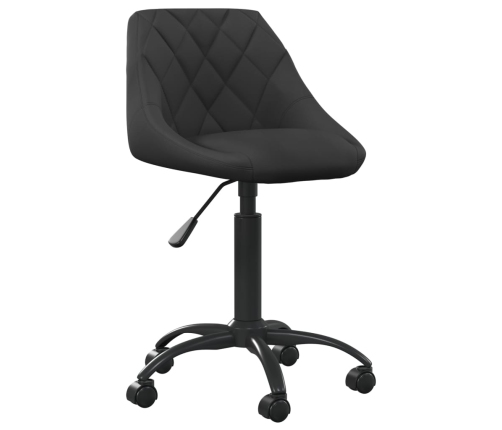 Silla de oficina de terciopelo negro