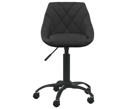 Silla de oficina de terciopelo negro