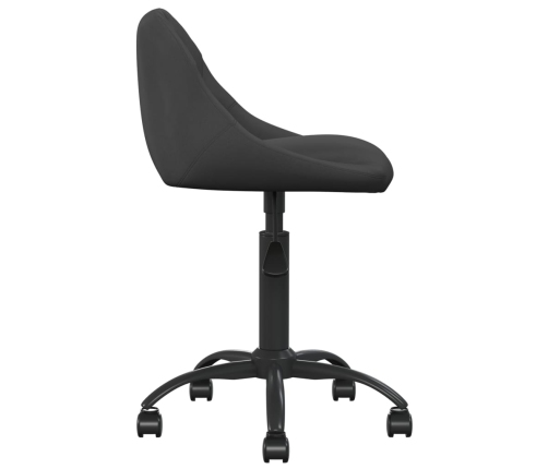 Silla de oficina de terciopelo negro