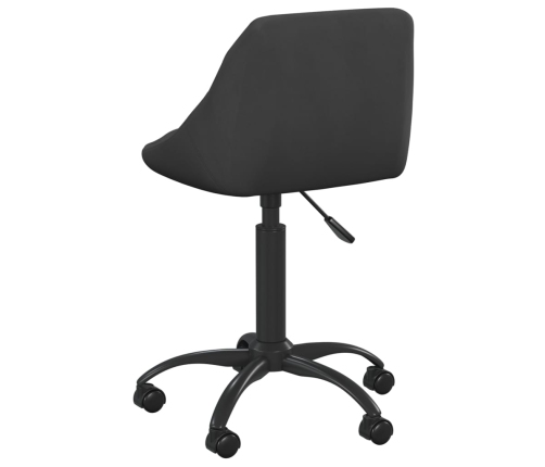 Silla de oficina de terciopelo negro